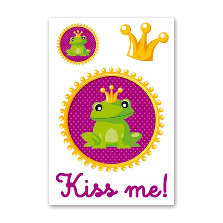 Schöner Leben Applikation Bügelbild "Frosch - Kiss me!"