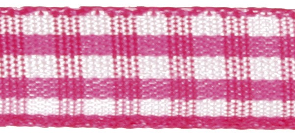 Schöner Leben Rayher HobbyKunst Karoband 9,5mm breit, 10m lang pink-weiß kariert