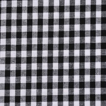 6 Haargummis Im Karierten Schachbrett-Design – Schwarz/Weiß, Aus Stoff, Für Frauen & Mädchen