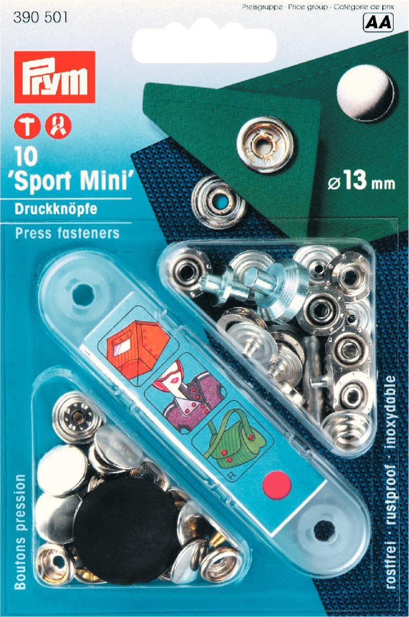 Schöner Leben Prym NF-Druckknopf Sport Mini silberfarbig Ø 13 mm