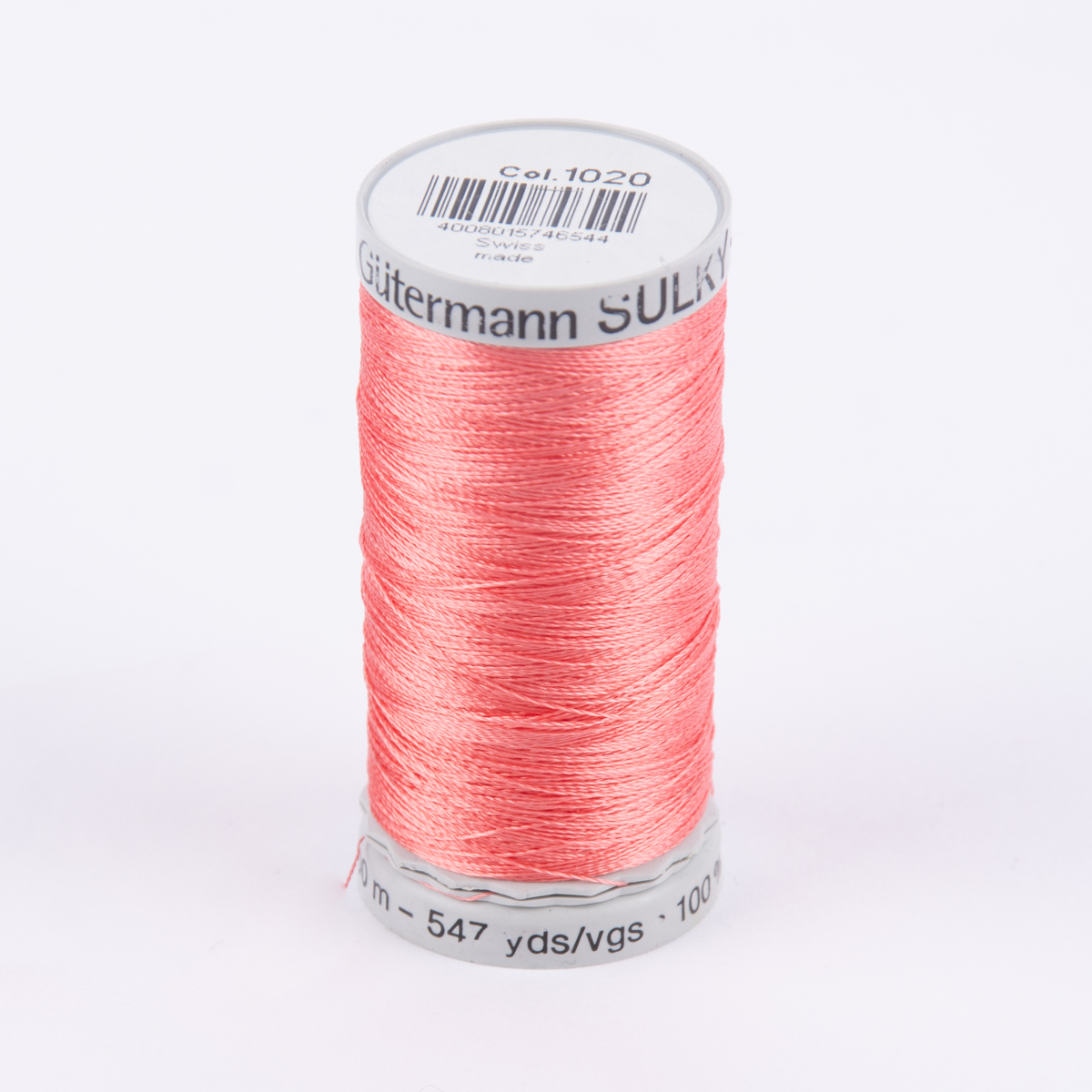 Schöner Leben Stickgarn Farbnr. 1020 Gütermann 500 Meter/Spule Viscose Sulky Rayon 40