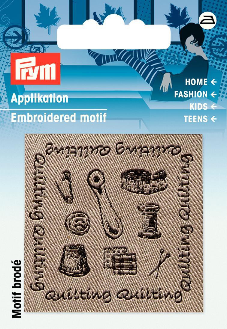 Schöner Leben Prym Applikation Quilting braun 5x5cm