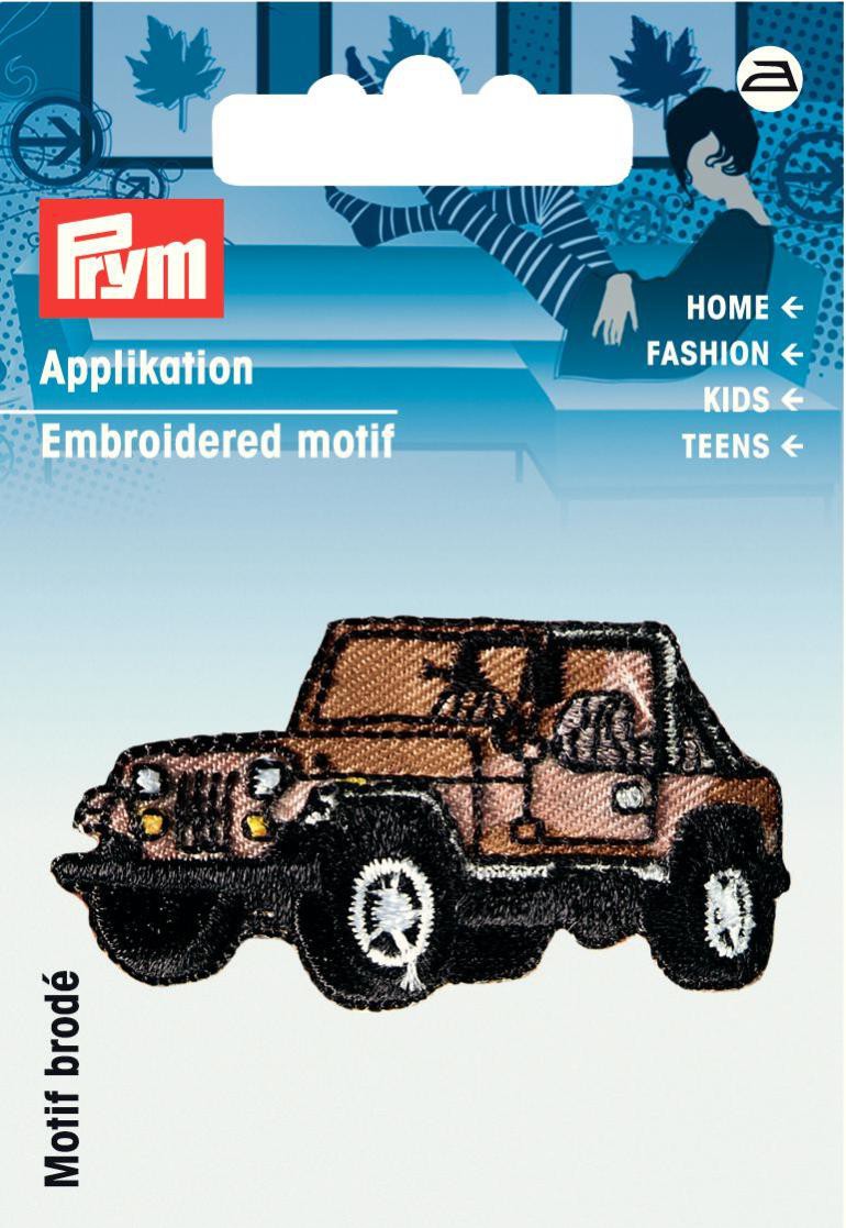 Schöner Leben Prym Applikation Jeep braun schwarz 5,5x3cm