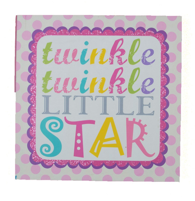 Schöner Leben Schild Bild TWINKLE rosa bunt 30x30cm