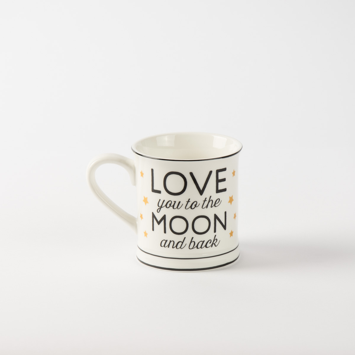 Schöner Leben Tasse Porzellan weiß LOVE YOU TO THE MOON AND BACK 400ml