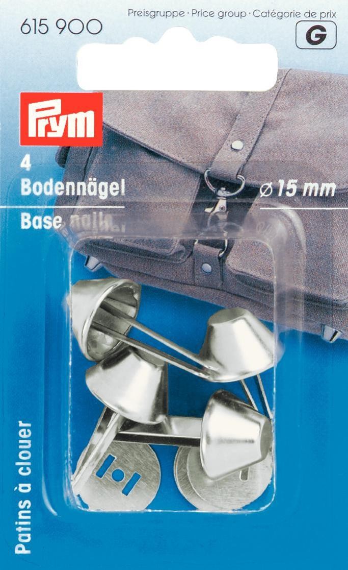 Schöner Leben Bodennägel für Taschen 15 mm silberfarbig