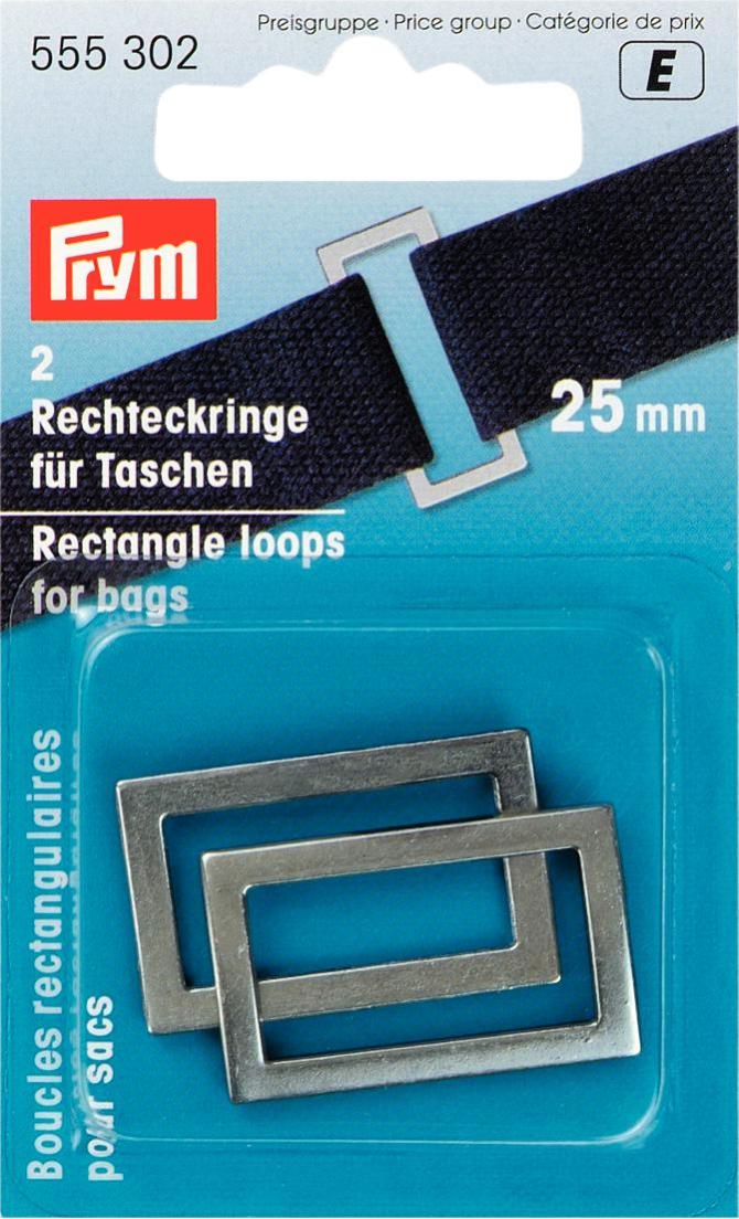 Schöner Leben Prym 2 Rechteckringe für Taschen alt-silberfarbig 25mm