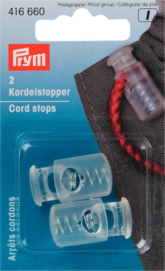 Schöner Leben Prym 2 Kordelstopper 1-Loch transparent 2 Stück