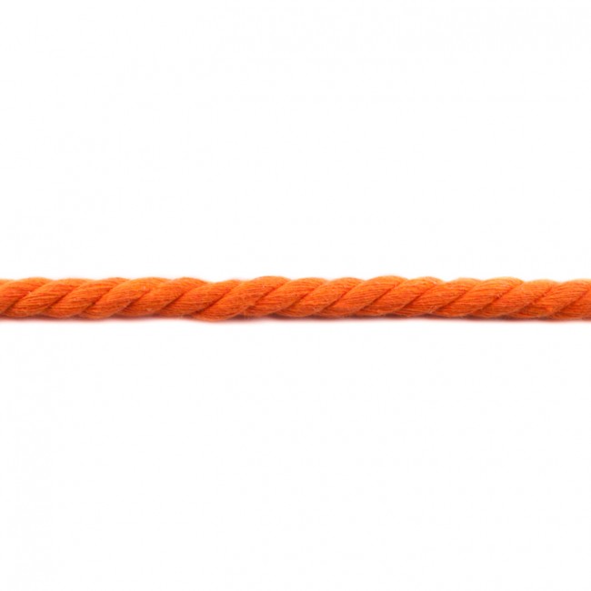 Schöner Leben Kordel Baumwolle extra breit orange Breite: 1,5cm