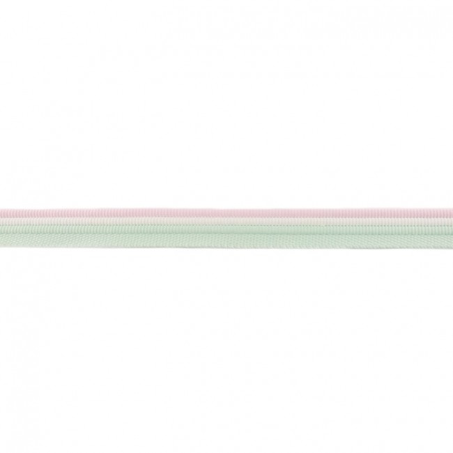 Schöner Leben Paspelband Polyester Trio 3fach mint creme rosa Breite: 1,7cm