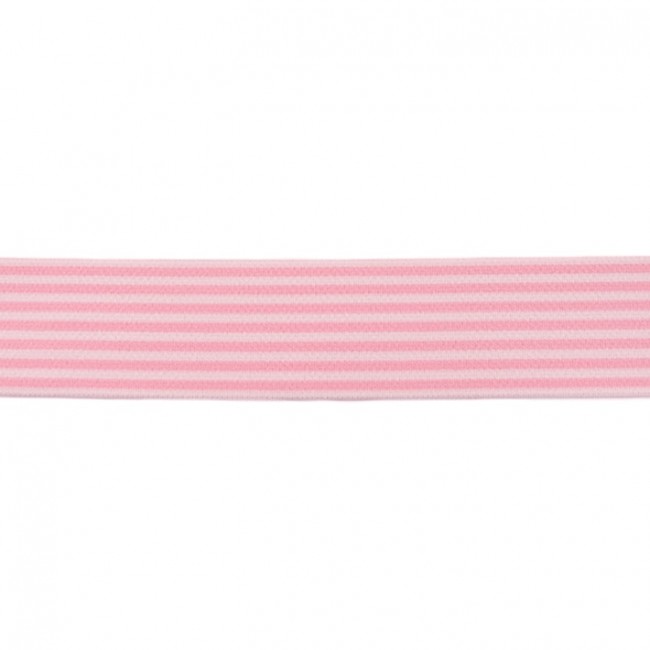 Schöner Leben Gummiband Streifen rosa Breite: 4cm