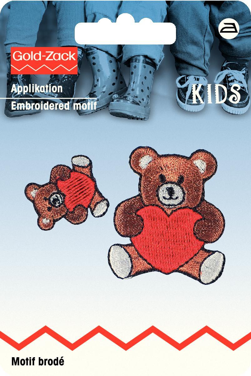 Schöner Leben Prym Applikation Teddybär 2 Stück 3,5x4cm 2x2cm