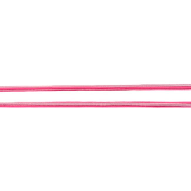 Schöner Leben Gummi Band rund rosa pink flieder 5mm Stärke