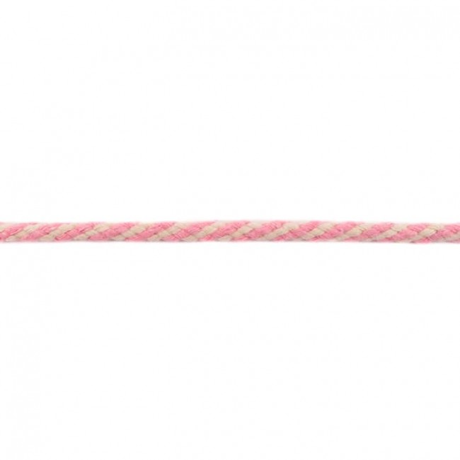 Schöner Leben Kordel Zierband natur rosa Breite: 7mm