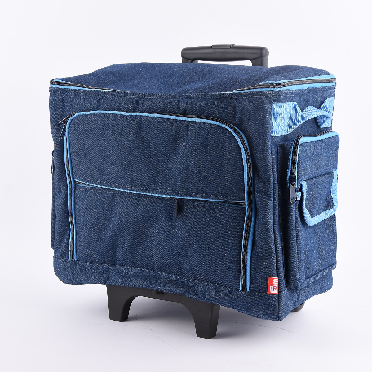 Schöner Leben Prym Nähmaschinen Trolley Tasche Jeans blau 44x22x36cm