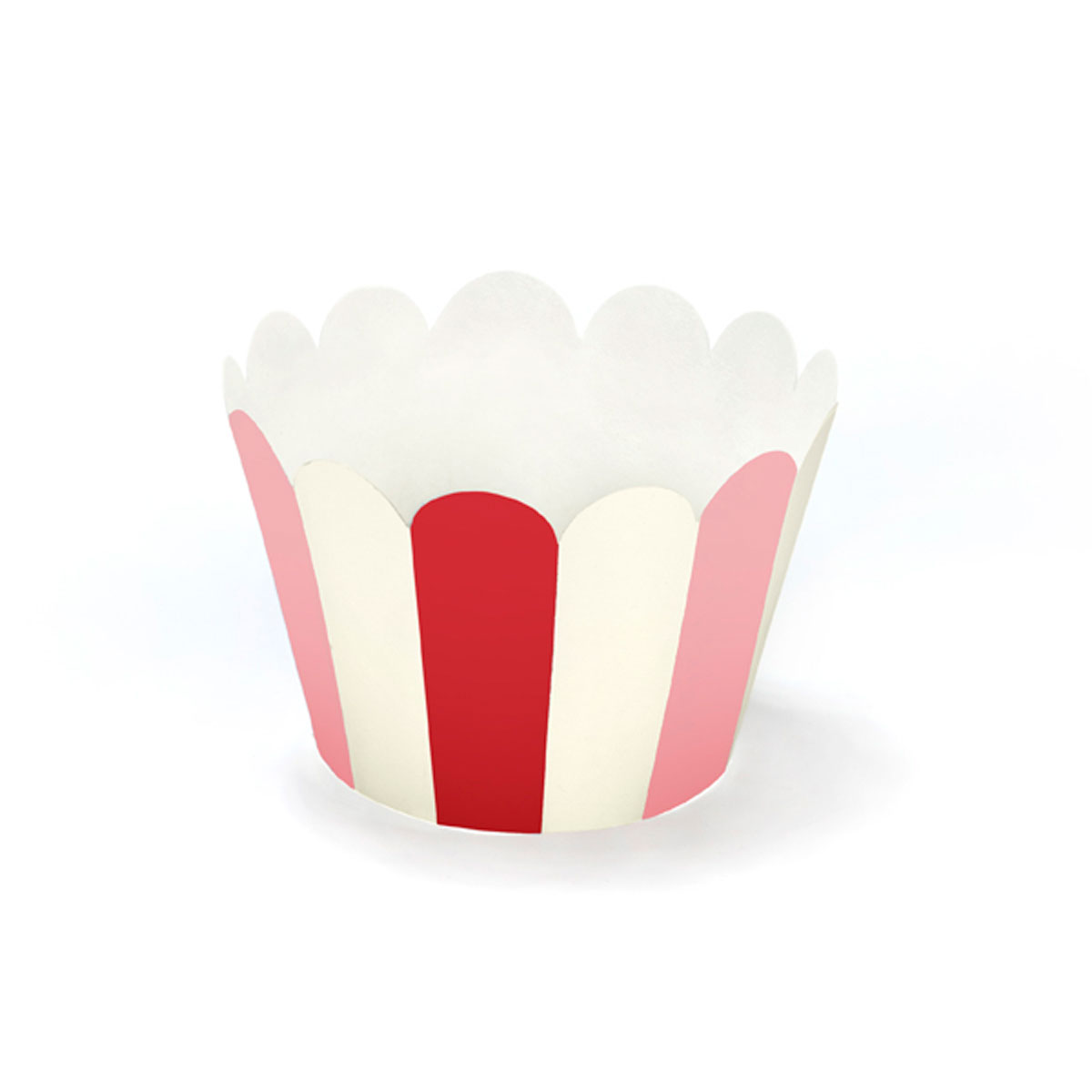 Schöner Leben Muffin Cupcake Förmchen Streifen 6 Stück rot rosa weiß 5x7,5x5cm