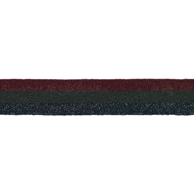 Schöner Leben Hosenband Polyester leicht elastisch Streifen Glitzer rot schwarz blau Breite: 3cm