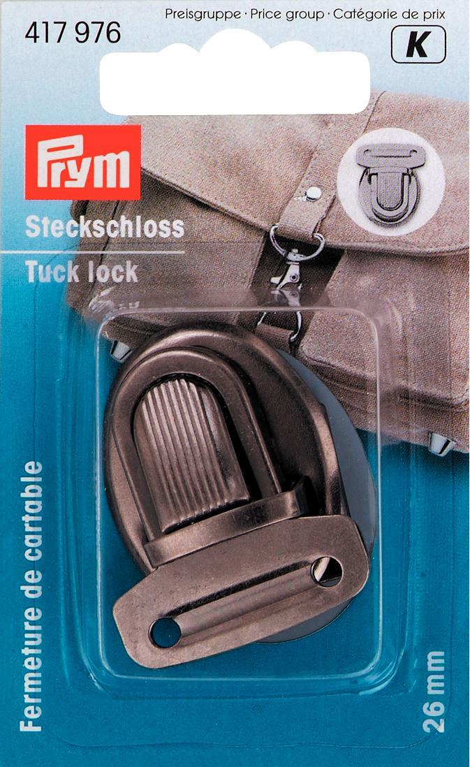 Schöner Leben Prym Steckschloss Metall 26mm altsilber