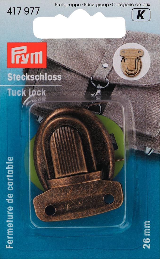 Schöner Leben Prym Steckschloss Metall 26mm altmessing