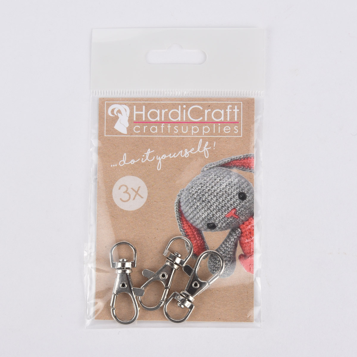 Schöner Leben HardiCraft Karabinerhaken 3er Set silberfarbig 4cm