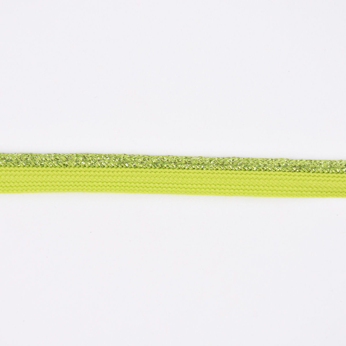 Schöner Leben Paspelband Polyester lime Glitzer Lurex Breite: 1cm