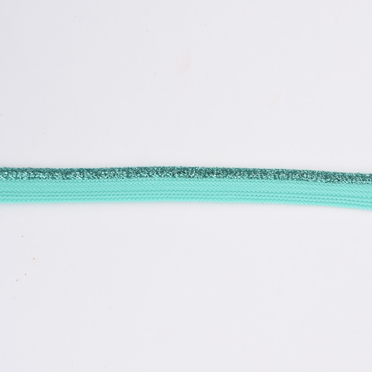 Schöner Leben Paspelband Polyester mint Glitzer Lurex Breite: 1cm