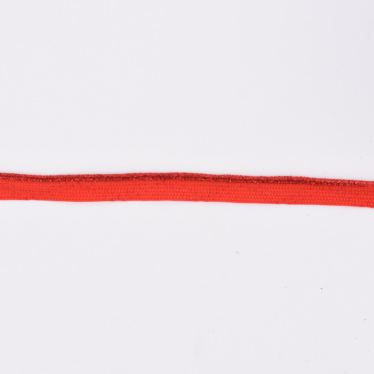 Schöner Leben Paspelband Polyester rot Glitzer Lurex Breite: 1cm