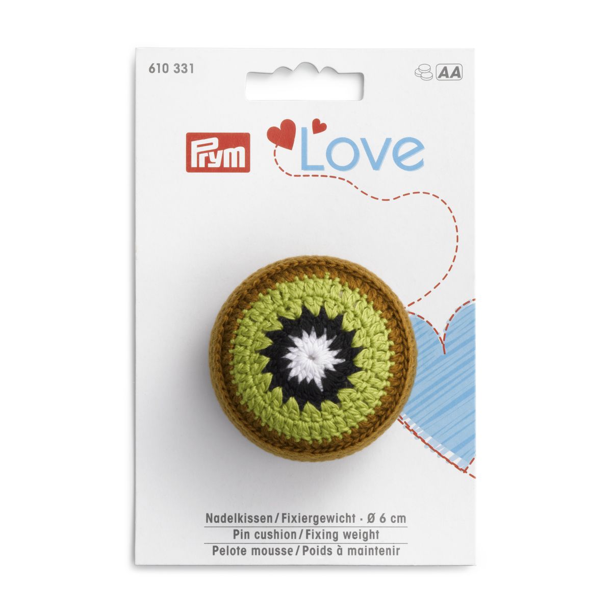 Schöner Leben Prym Love Nadelkissen/Fixiergewicht Kiwi 6cm