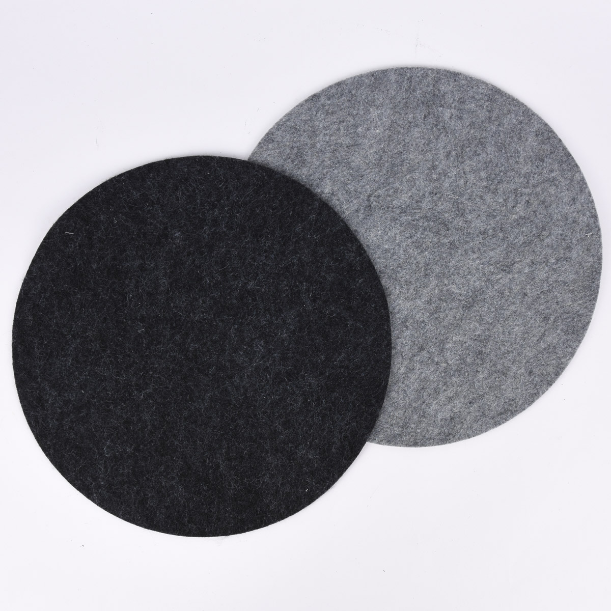 Platzset Filz rund schwarz oder grau 35cm