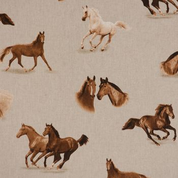 Baumwollstoff Pferdestoff Baumwollstoff Pferde Baumwollstoff