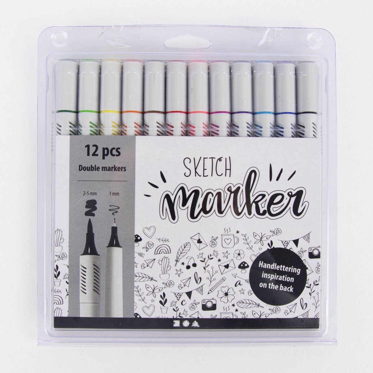 Schöner Leben Creativ Company Sketch Marker Strichstärke 1 u. 2-5mm 12 Farben