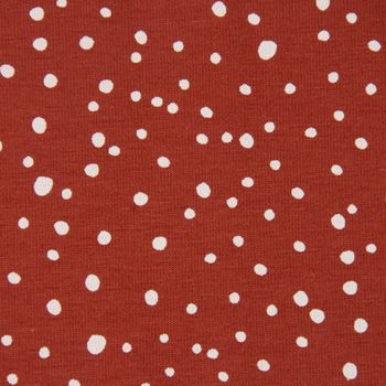 Baumwolljersey Jersey Punkte Tupfen Größen rost weiß