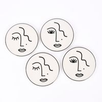 Sass & Belle Untersetzer 4er Set abstrakte Gesichter Porzellan weiß schwarz 10cm