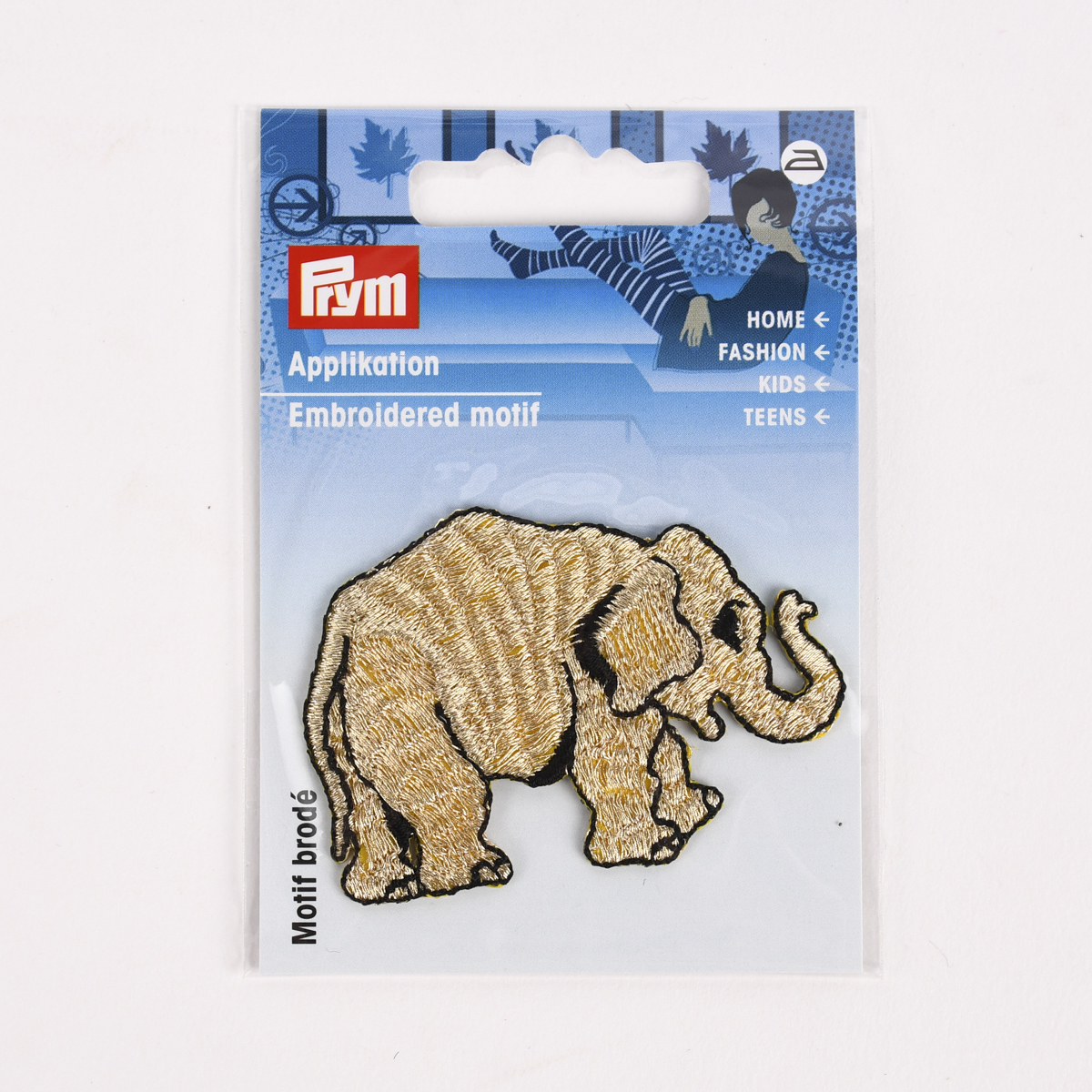 Schöner Leben Prym Applikation Elefant goldfarbig 5,7x4cm