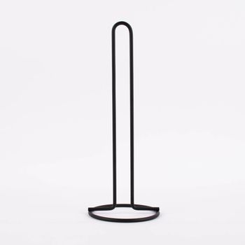 Küchenrollenhalter Aus Edelstahl – Ohne Bohren Montierbar, 30,5 Cm, Schwarz | Hält Bis 5 Kg, Mit Drehstab