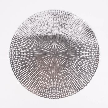 Platzset rund Punkte Kunststoff silberfarbig 40cm
