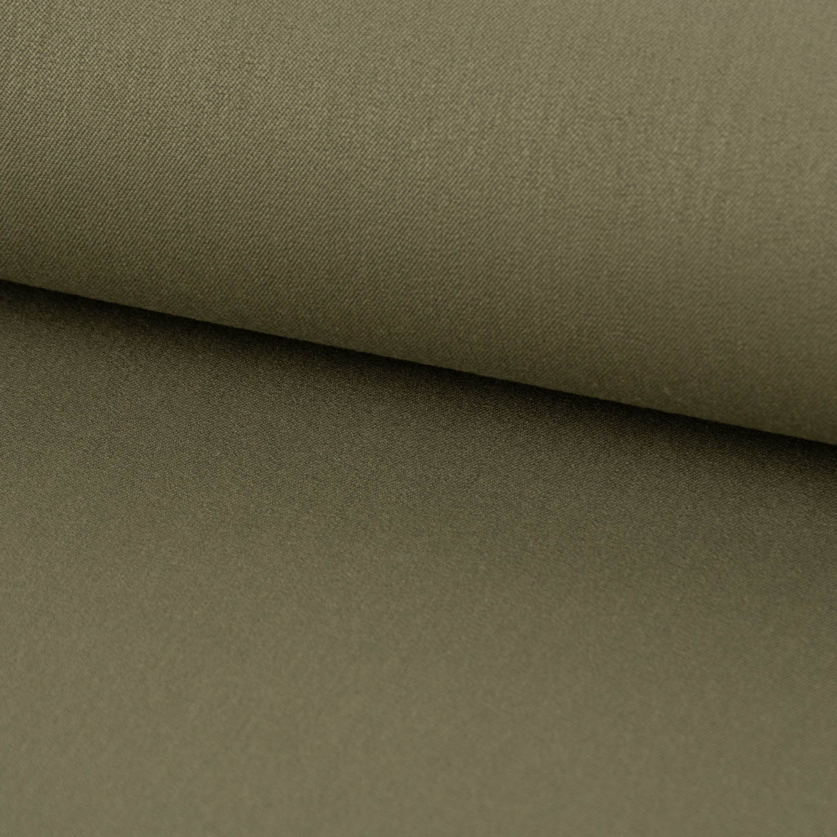 Schöner Leben Bekleidungsstoff Twill Köper Gabardine Wool Touch extra weich einfarbig khakigrün 1,45m Breite