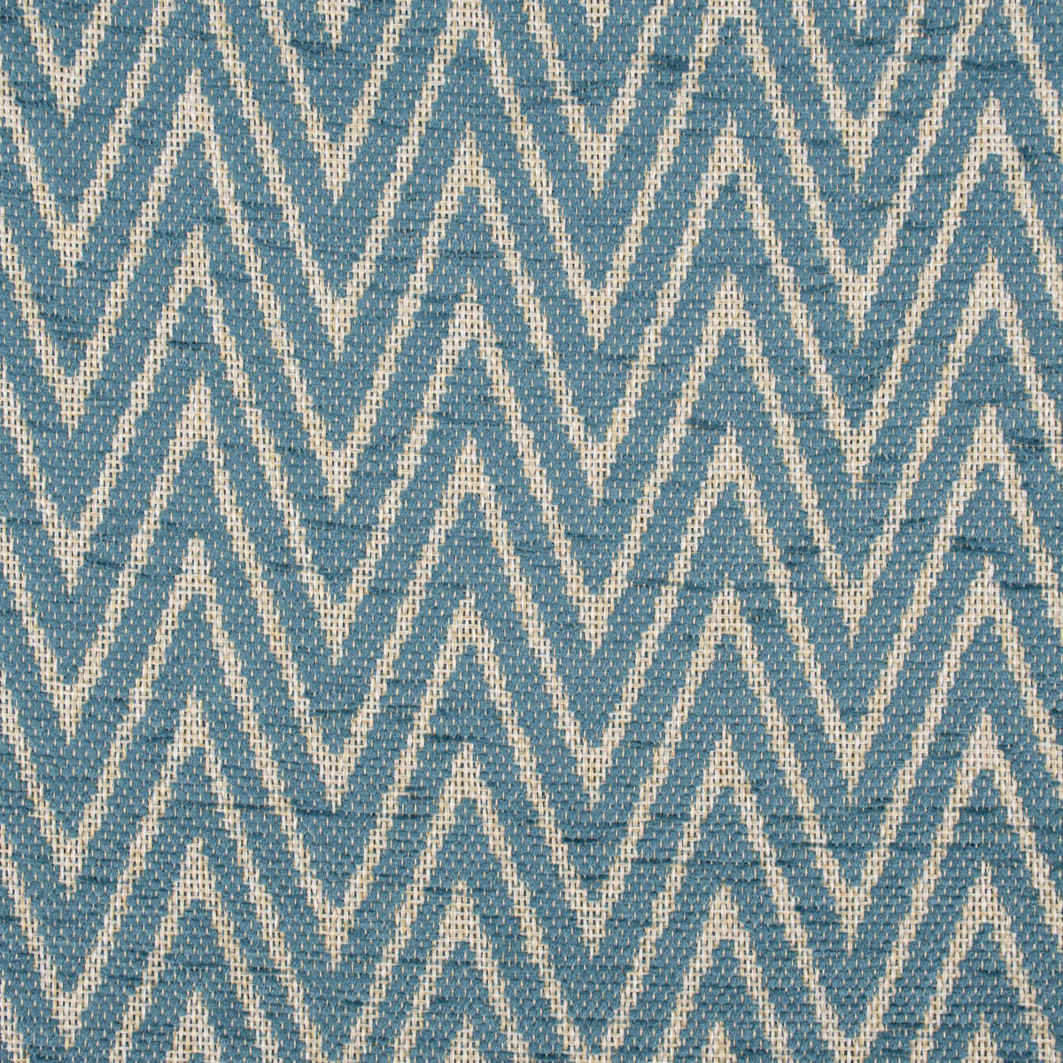 Schöner Leben Polsterstoff Dekostoff Jacquard Flachgewebe Mira Chevron blau beige 1,40m Breite