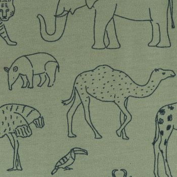 Terry Sommersweat Sommersweat Waldtiere French Terry Sweat Stoff