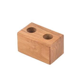 2er Gewürzständer für Reagenzgläser Kirschbaum massiv 6,5x4x4cm von DeWi