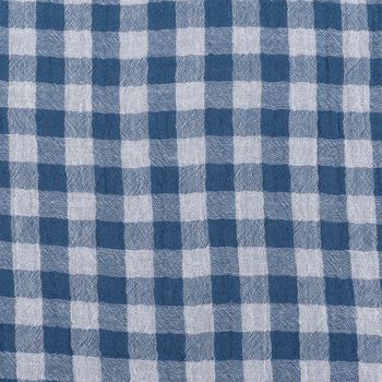 Musselin Stoff Double Gauze Doubleface Vichy-Karo blau weiß