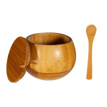 Bambus Gewrztpfchen mit Deckel und Lffel von Sass & Belle 9x6,8cm |  Schner Leben