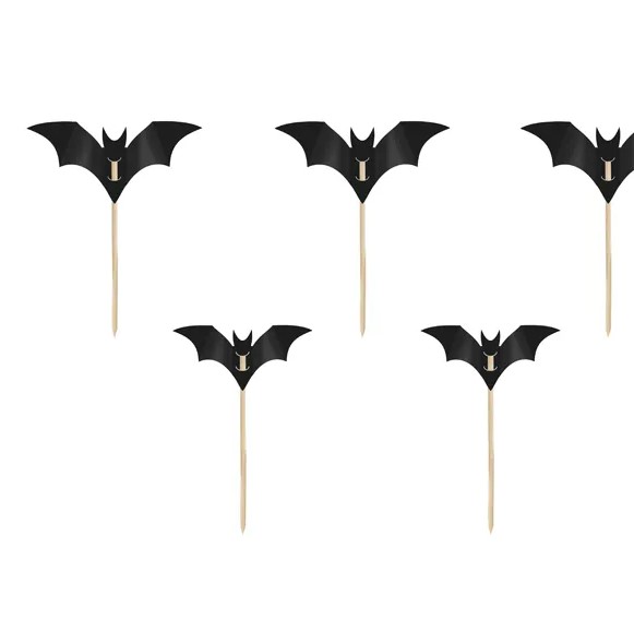 Schöner Leben Cupcake Stecker 6er Pack Bats Fledermäuse schwarz