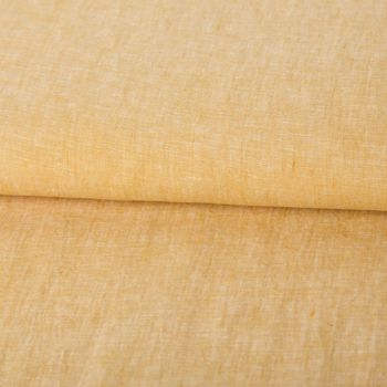 Leinenstoff Reinleinen 100% Linnen Georgio uni ocker gelb meliert