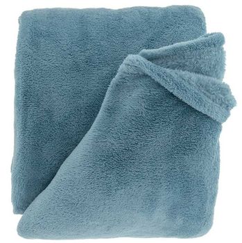MOONLIGHT Fleecedecke Superweich – 127x152 Cm, 400 G/m², Hellblau, Maschinenwaschbar