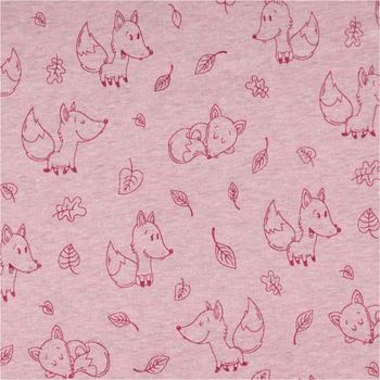 Sweatstoff Alpenfleece Melange Fuchs rosa 1,47m Breite Schöner Leben