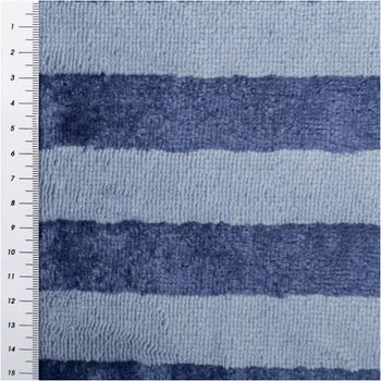Frottee Stoff Baumwolle Bambus Streifen blau 150cm | Schner Leben