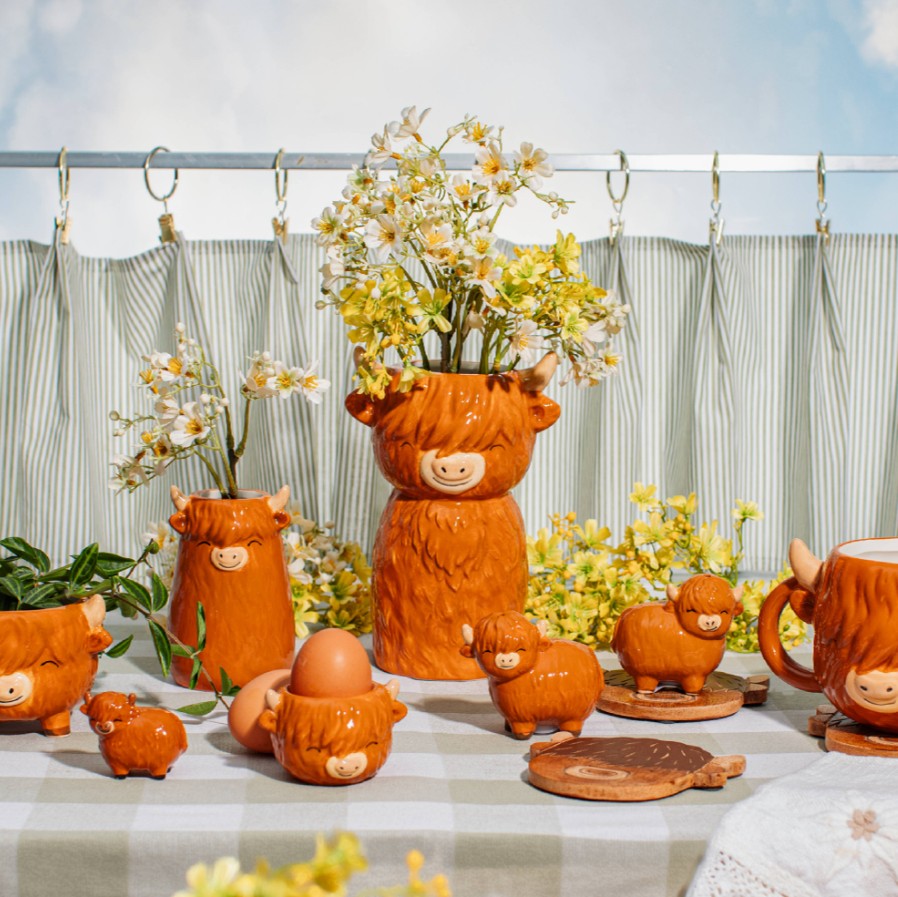 Sass & Belle Saliera E Pepiera A Forma Di Mucca Highland – Ceramica Marrone